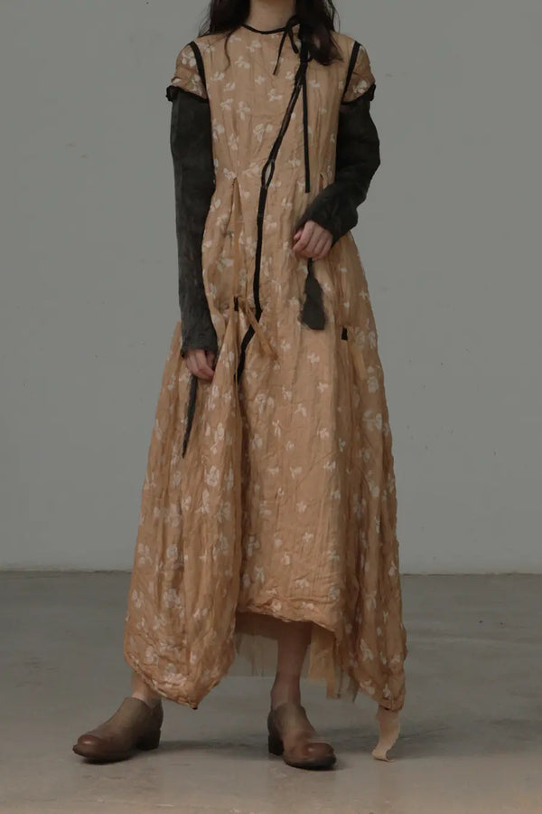 MUTEDANCE MD20SS-KAL01 Kleid mit gestickten Ärmeln